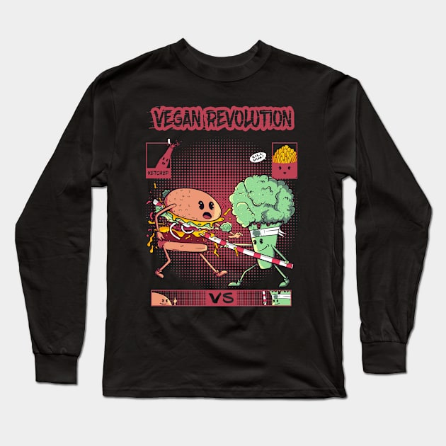 VEGAN REVOLUTION Long Sleeve T-Shirt by NathanRiccelle